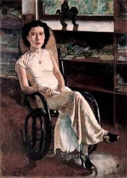 Xu Beihong Ju Peon Painting - a portrait of miss jenny 1939 Xu Beihong in oil
